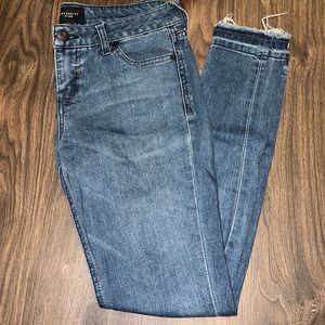 Dark wash skinny jeans